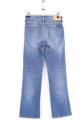 Jean bootcut Calvin Klein Mid rise cropped flare Bleu en Coton