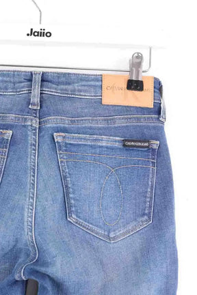Jean bootcut Calvin Klein Mid rise cropped flare Bleu en Coton