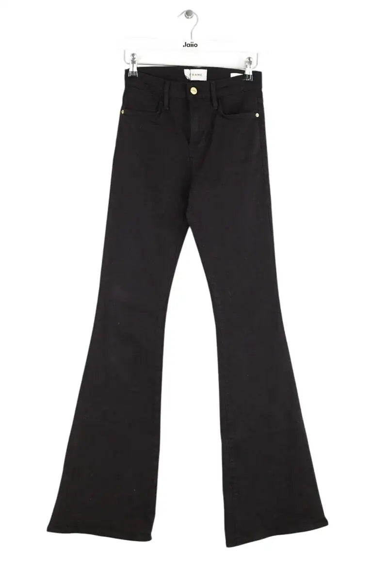 Jean bootcut Frame Le high flare Noir en Coton, taille S - Seconde Main