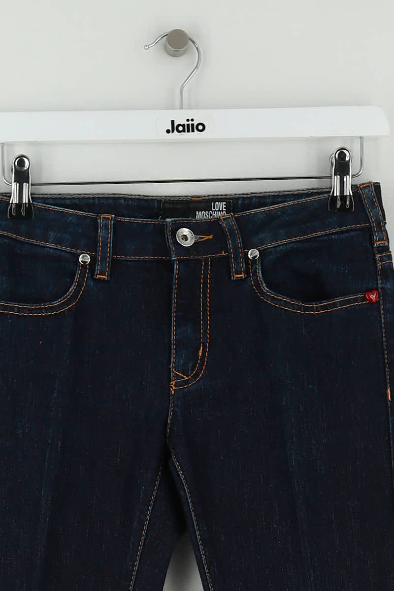 Jean bootcut Moschino Marine en Coton