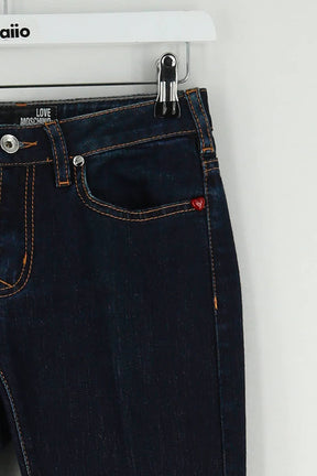 Jean bootcut Moschino Marine en Coton