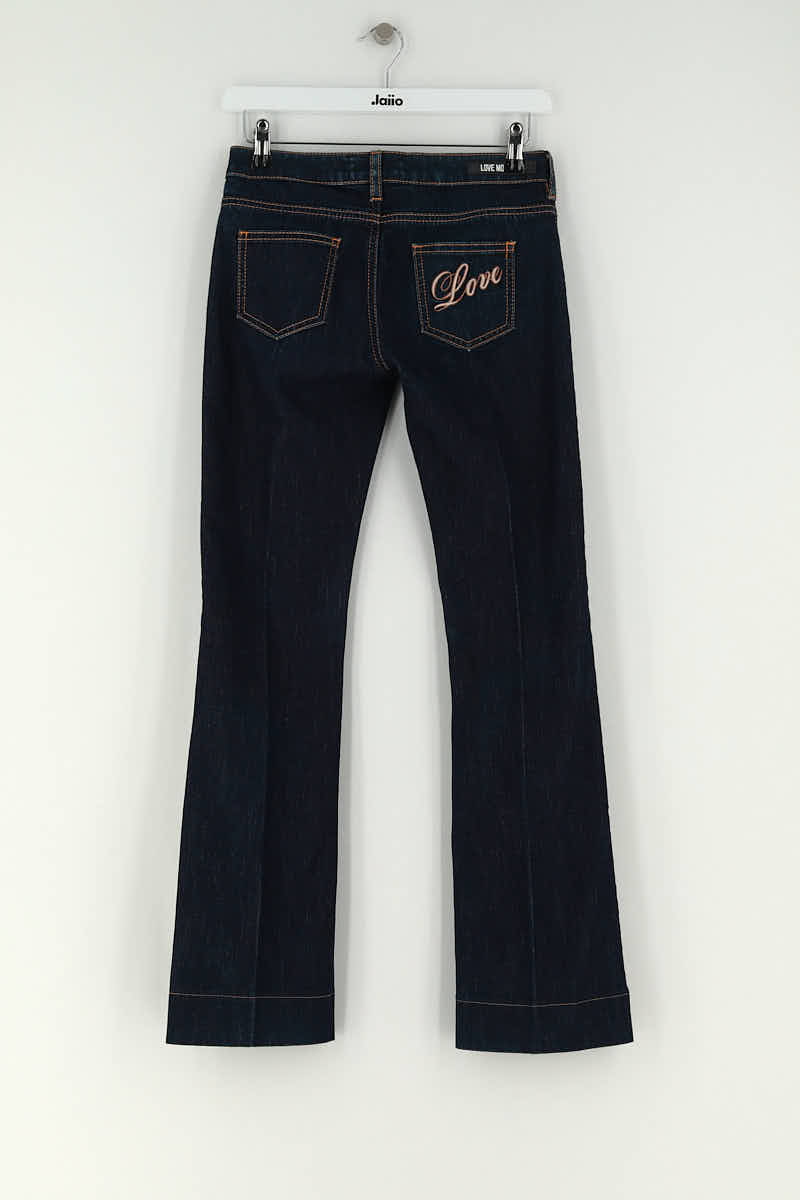Jean bootcut Moschino Marine en Coton