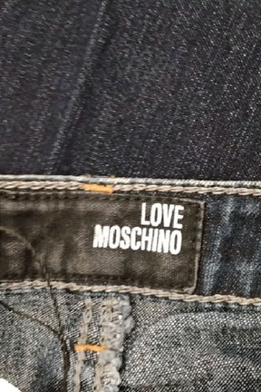 Jean bootcut Moschino Marine en Coton