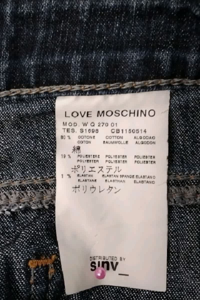 Jean bootcut Moschino Marine en Coton