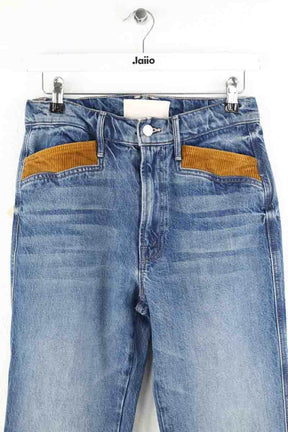 Jean bootcut Mother The pointy pocket doozy heel Bleu en Coton