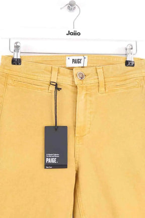 Jean bootcut Paige Crop flare Jaune en Coton