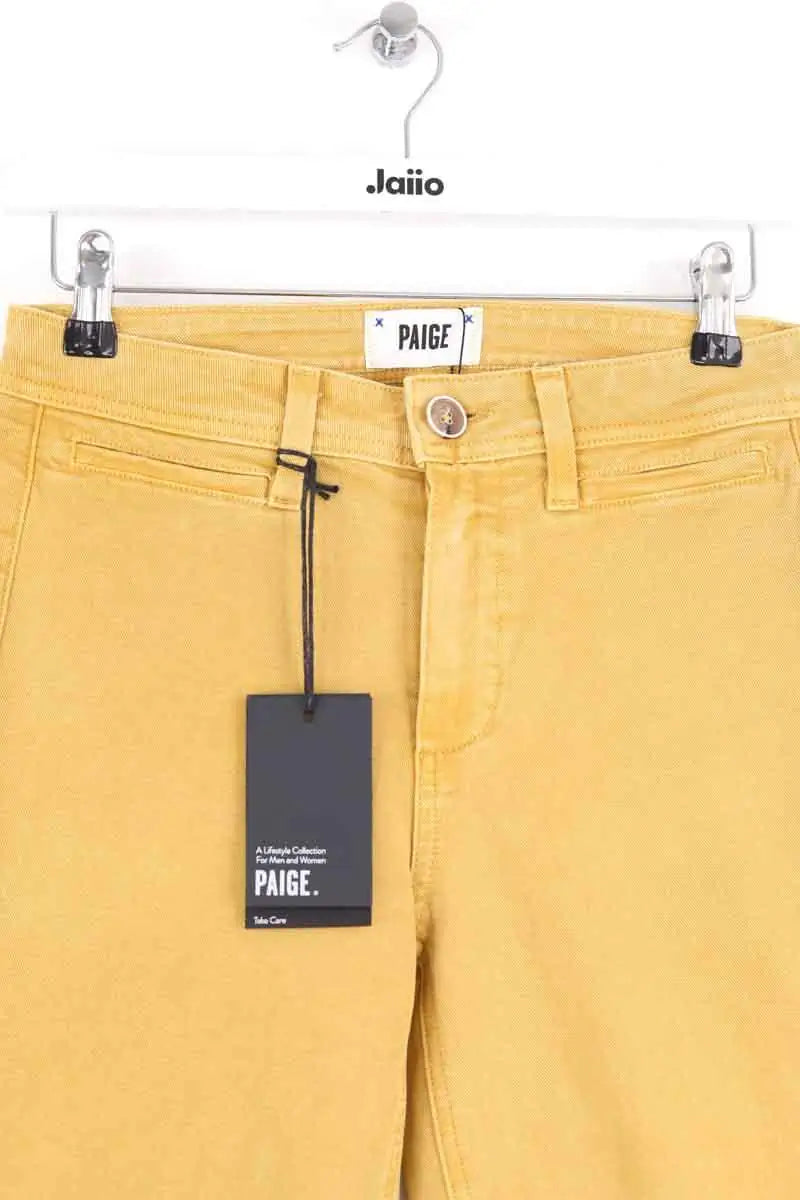 Jean bootcut Paige Crop flare Jaune en Coton