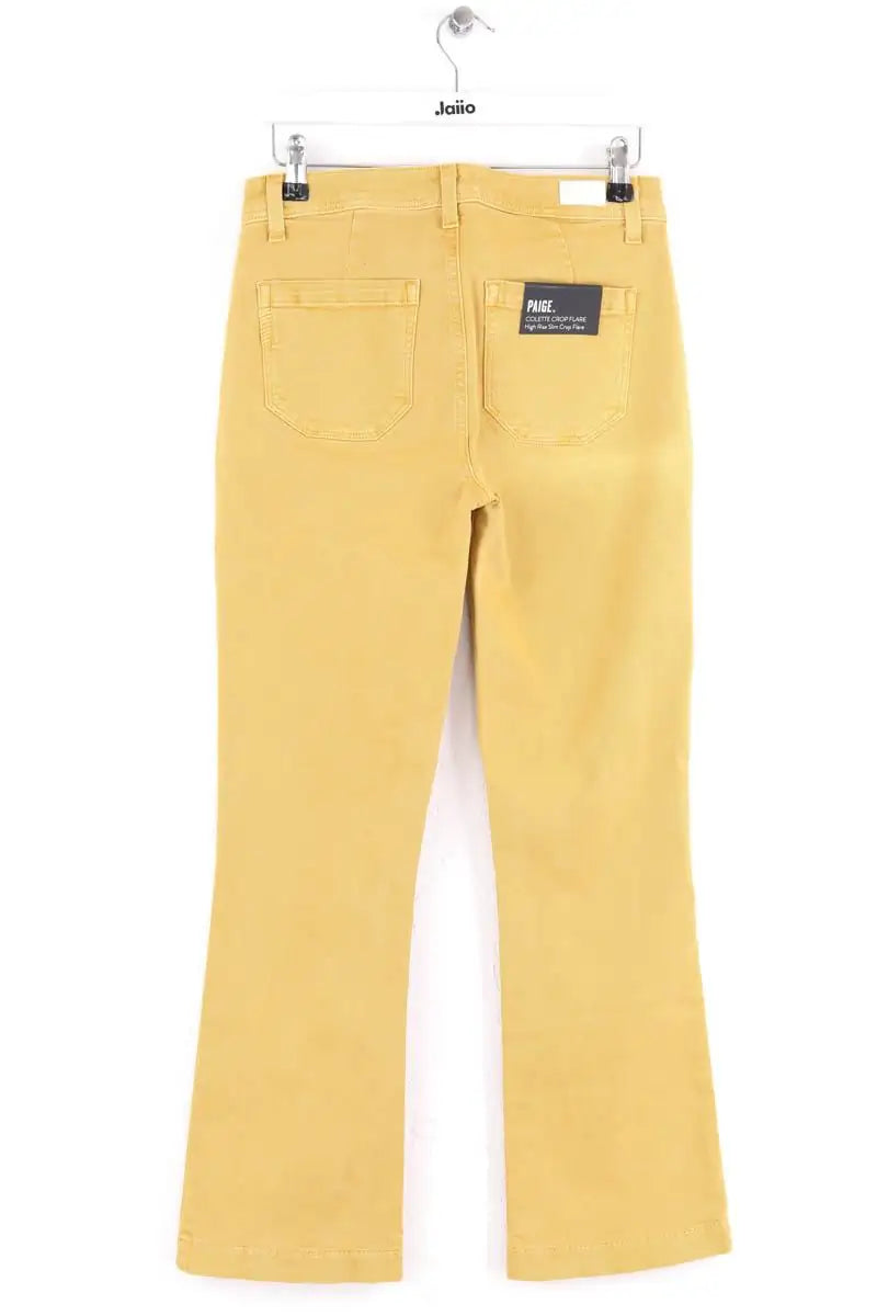 Jean bootcut Paige Crop flare Jaune en Coton