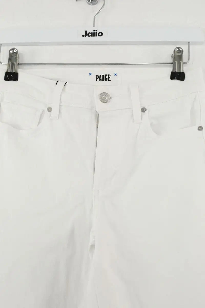 Jean bootcut Paige Genevieve Blanc en Coton