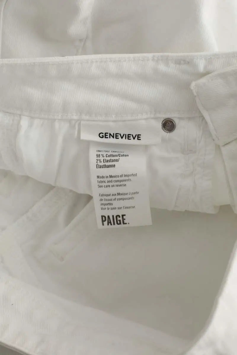 Jean bootcut Paige Genevieve Blanc en Coton