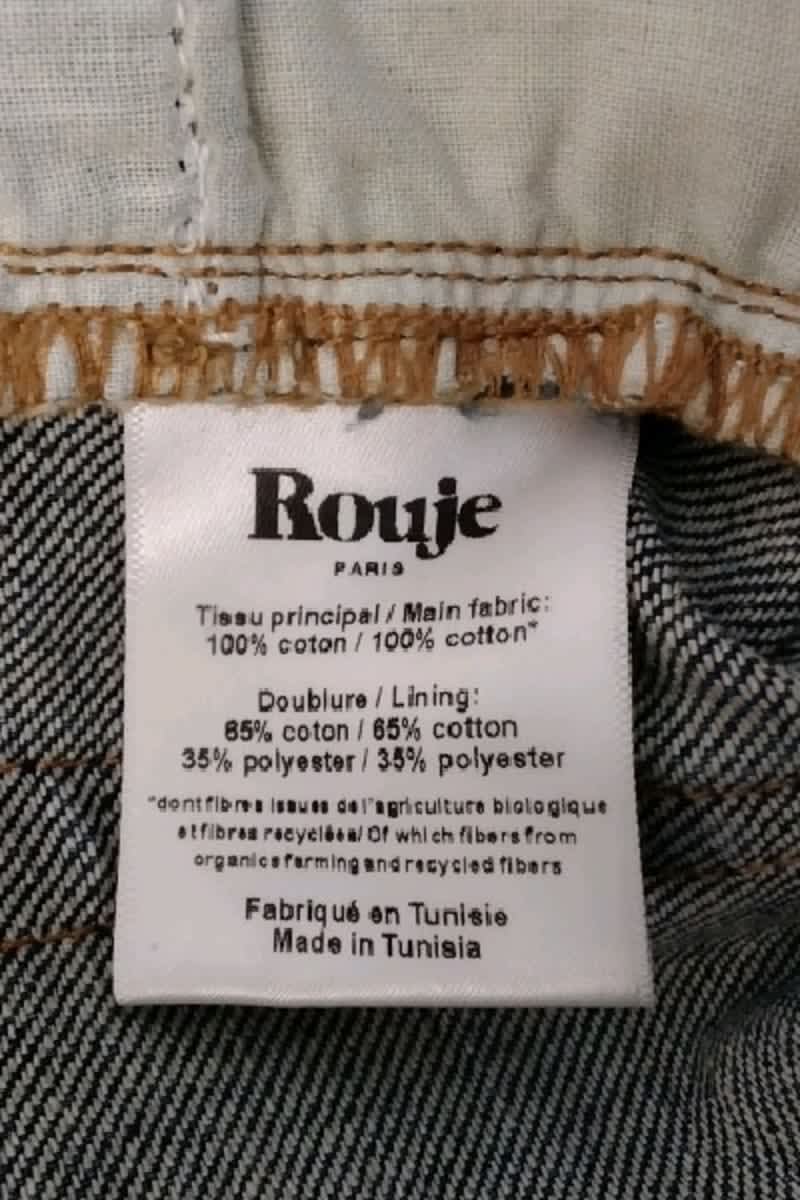 Jean bootcut Rouje Bleu en Coton