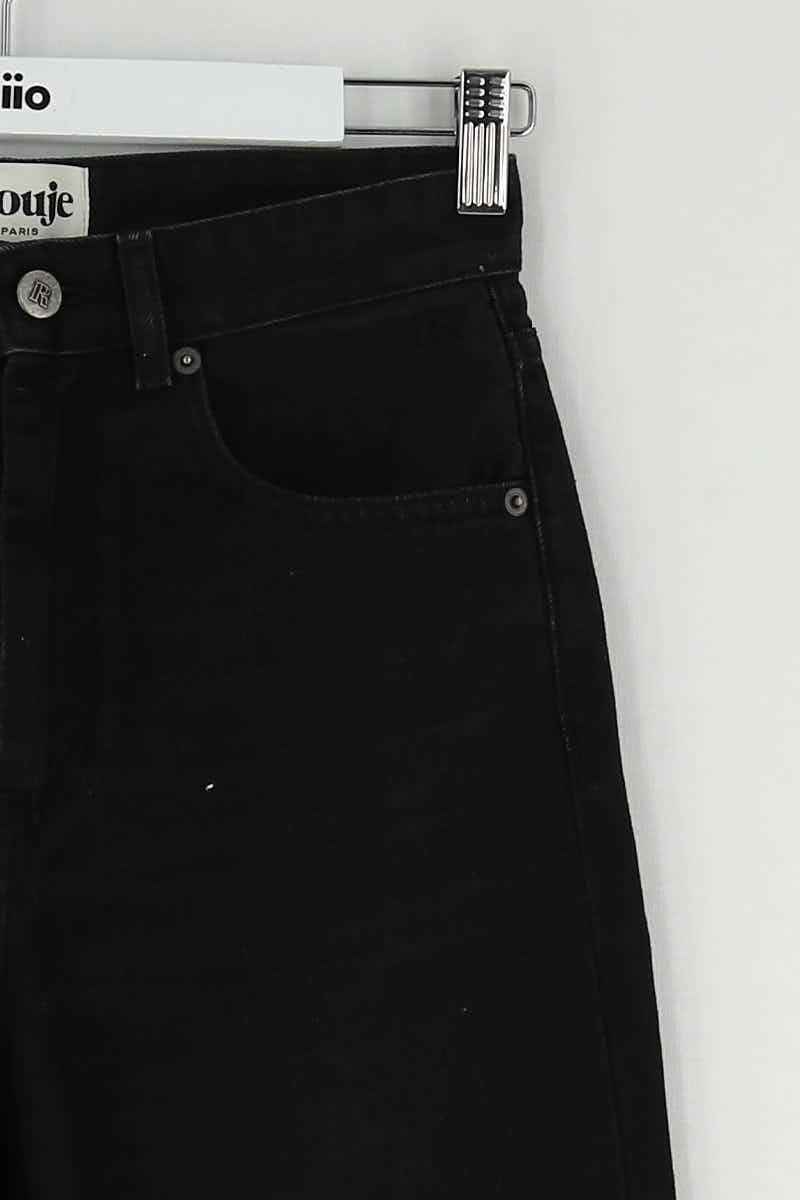 Jean bootcut Rouje Noir en Coton