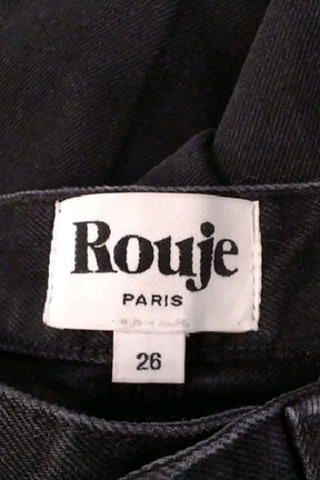 Jean bootcut Rouje Noir en Coton