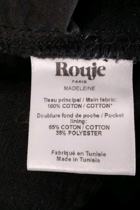 Jean bootcut Rouje Noir en Coton