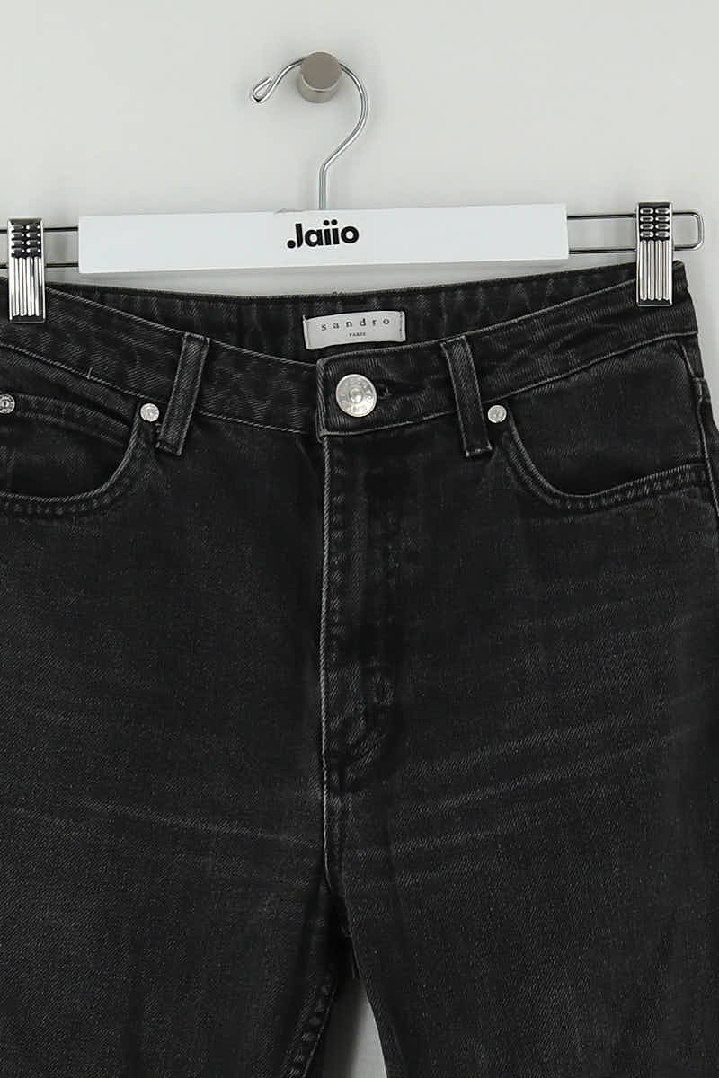 Jean bootcut Sandro Noir en Coton