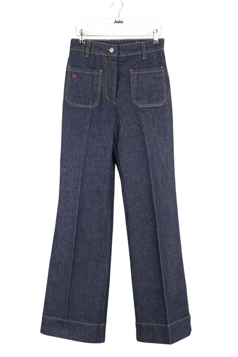 Jean bootcut Victoria Beckham High rise wide leg Alina Bleu en Coton, taille S - Seconde Main