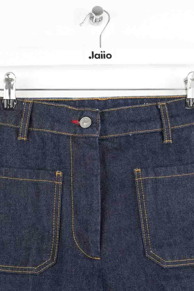 Jean bootcut Victoria Beckham High rise wide leg Alina Bleu en Coton