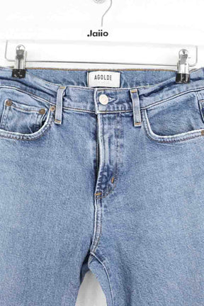Jean boyfriend Agolde Bleu en Coton