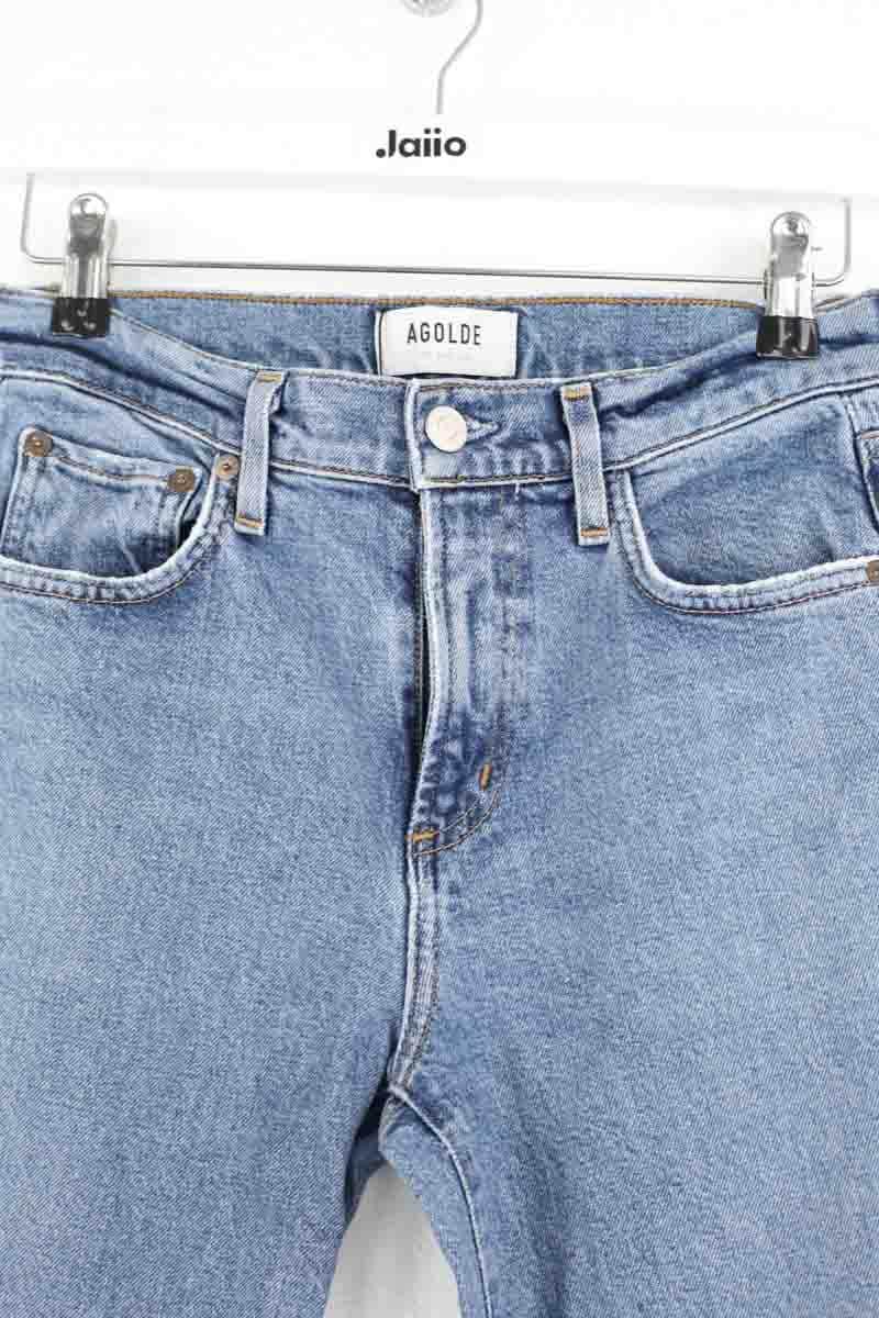 Jean boyfriend Agolde Bleu en Coton