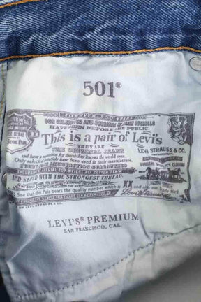 Jean boyfriend Levi's Bleu en Coton