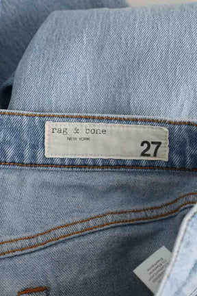 Jean boyfriend Rag & Bone Bleu en Coton