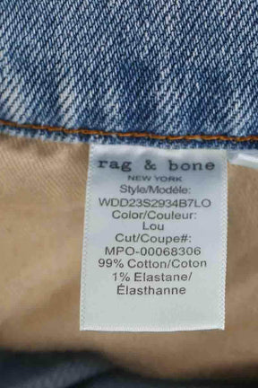 Jean boyfriend Rag & Bone Bleu en Coton