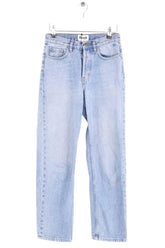 Jean boyfriend Rouje Bleu en Coton, taille XS - Seconde Main