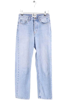 Jean boyfriend Rouje Bleu en Coton, taille XS - Seconde Main