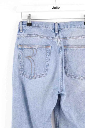 Jean boyfriend Rouje Bleu en Coton