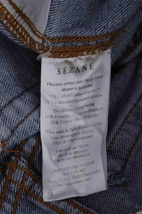 Jean boyfriend Sézane Bleu en Coton