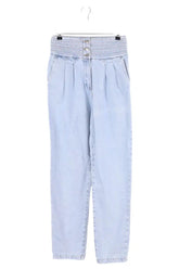 Jean boyfriend taille haute  Sézane Bleu en Coton, taille M - Seconde Main