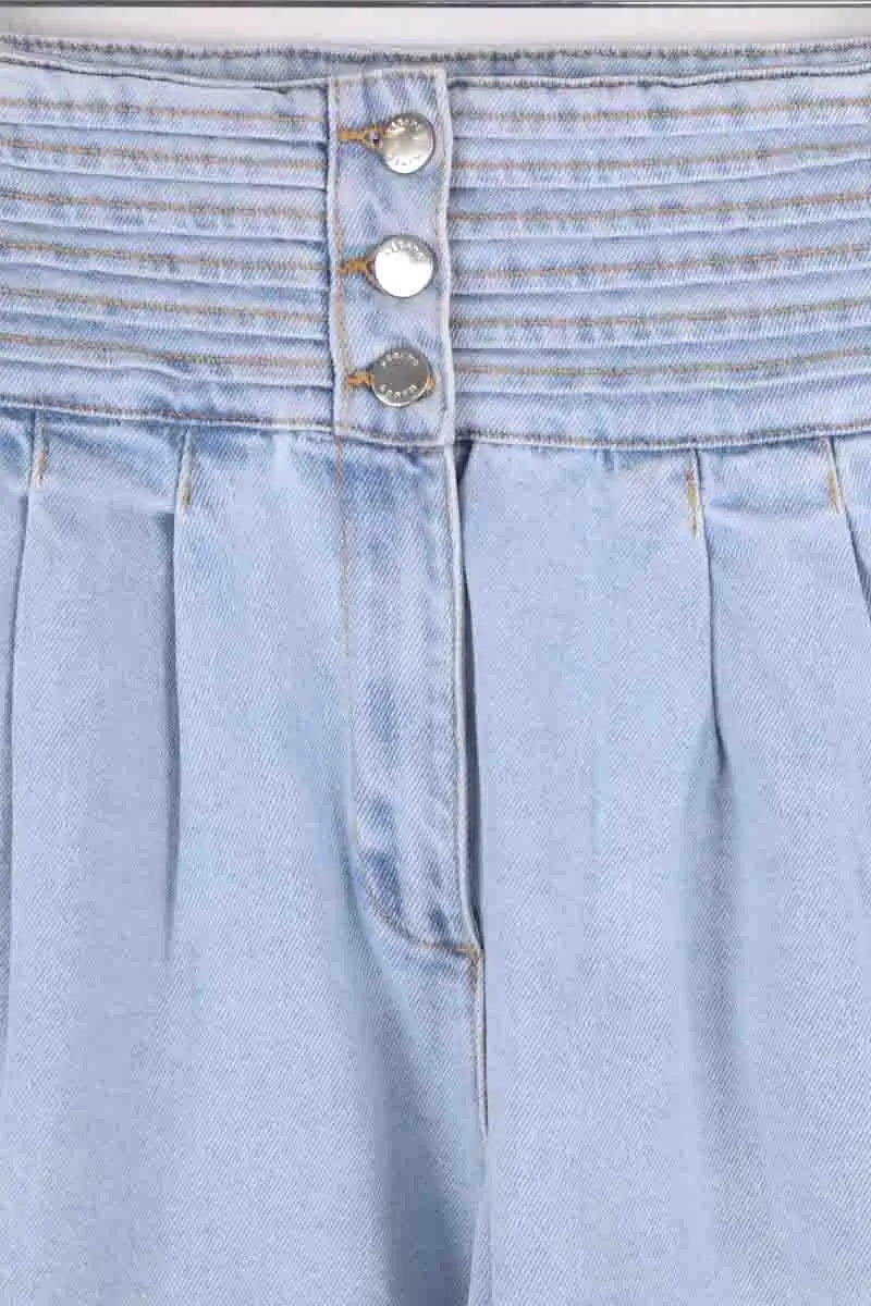 Jean boyfriend taille haute  Sézane Bleu en Coton