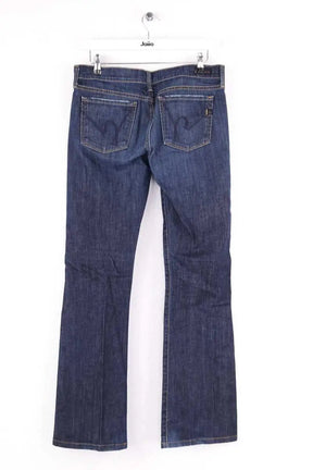 Jean droit 7 For All Mankind Bleu en Coton