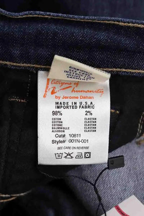Jean droit 7 For All Mankind Bleu en Coton