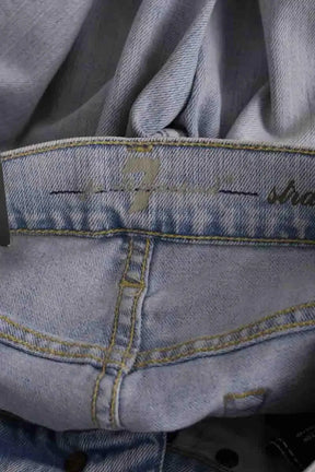 Jean droit 7 For All Mankind Bleu en Coton