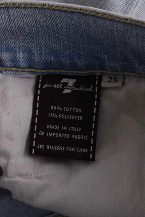 Jean droit 7 For All Mankind Bleu en Coton