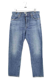 Jean droit 7 For All Mankind Bleu en Coton, taille XS - Seconde Main