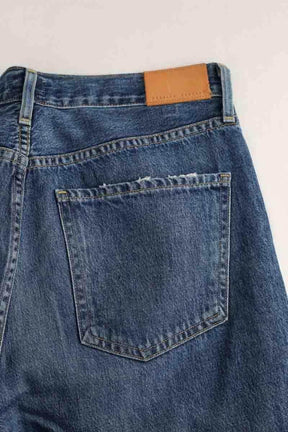 Jean droit 7 For All Mankind Bleu en Coton