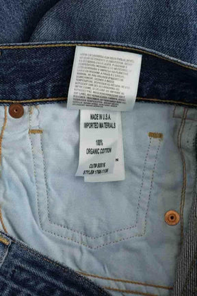 Jean droit 7 For All Mankind Bleu en Coton