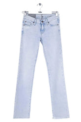 Jean droit 7 For All Mankind Bleu en Coton, taille XS - Seconde Main