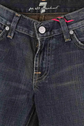 Jean droit 7 For All Mankind Bleu en Coton