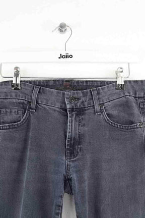 Jean droit 7 For All Mankind Gris en Coton