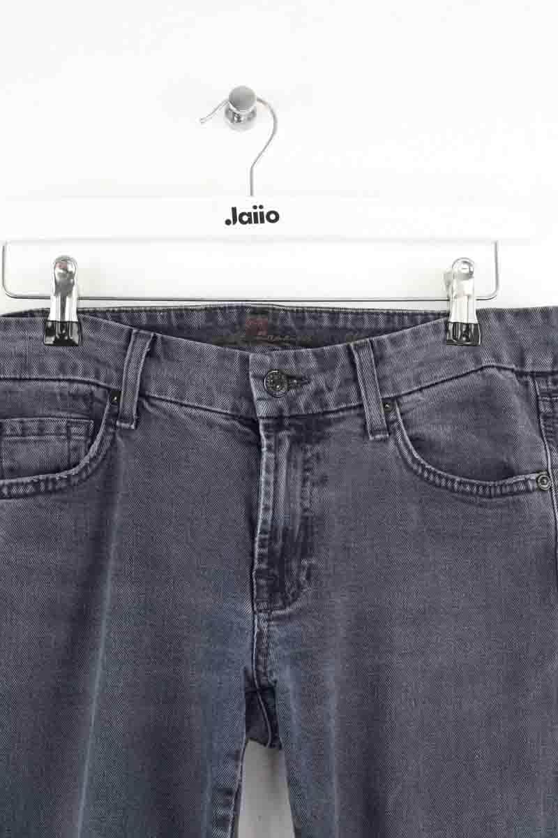 Jean droit 7 For All Mankind Gris en Coton