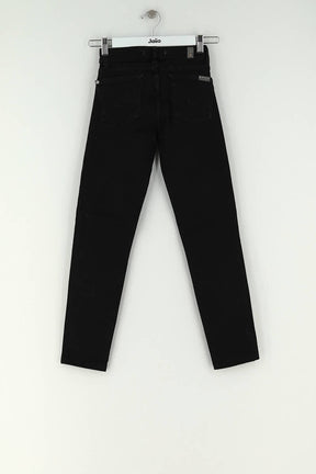 Jean droit 7 For All Mankind Noir en Coton