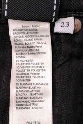 Jean droit 7 For All Mankind Noir en Coton