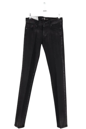 Jean droit 7 For All Mankind Noir en Coton, taille XS - Seconde Main