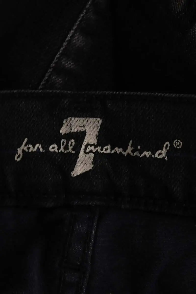 Jean droit 7 For All Mankind Noir en Coton