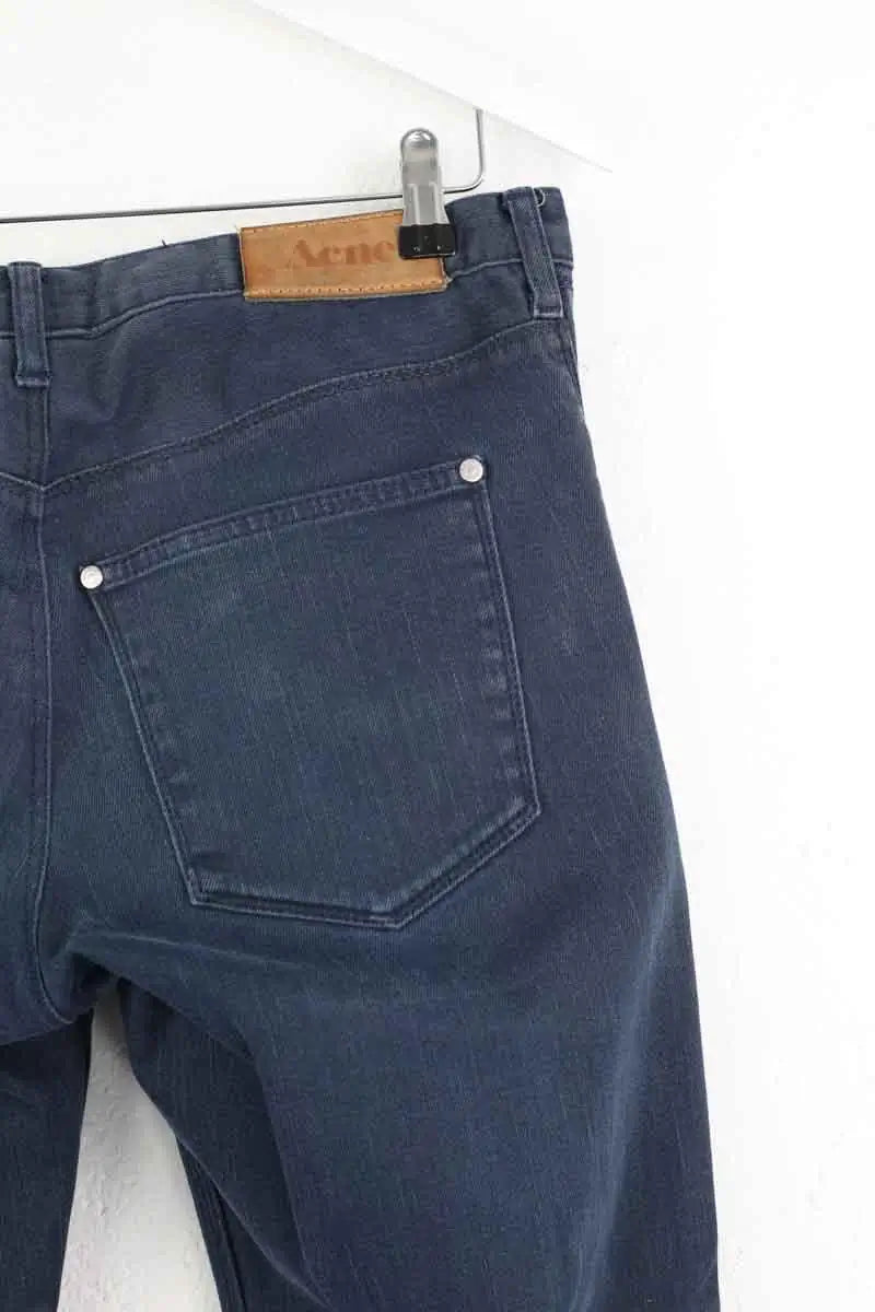 Jean droit Acne Studios Bleu en Coton - élasthanne