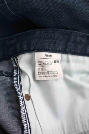 Jean droit Acne Studios Bleu en Coton - élasthanne