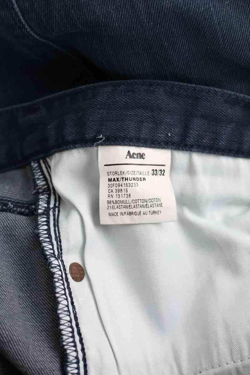 Jean droit Acne Studios Bleu en Coton - élasthanne